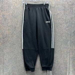 Adidas Jogger Men Medium Black Athletic Gym Climalite Sweatpants Trefoil